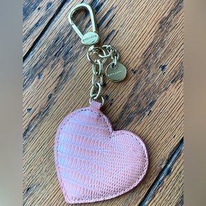 Brahmin Melbourne croc-embossed key chain “Puffy Heart” nwot